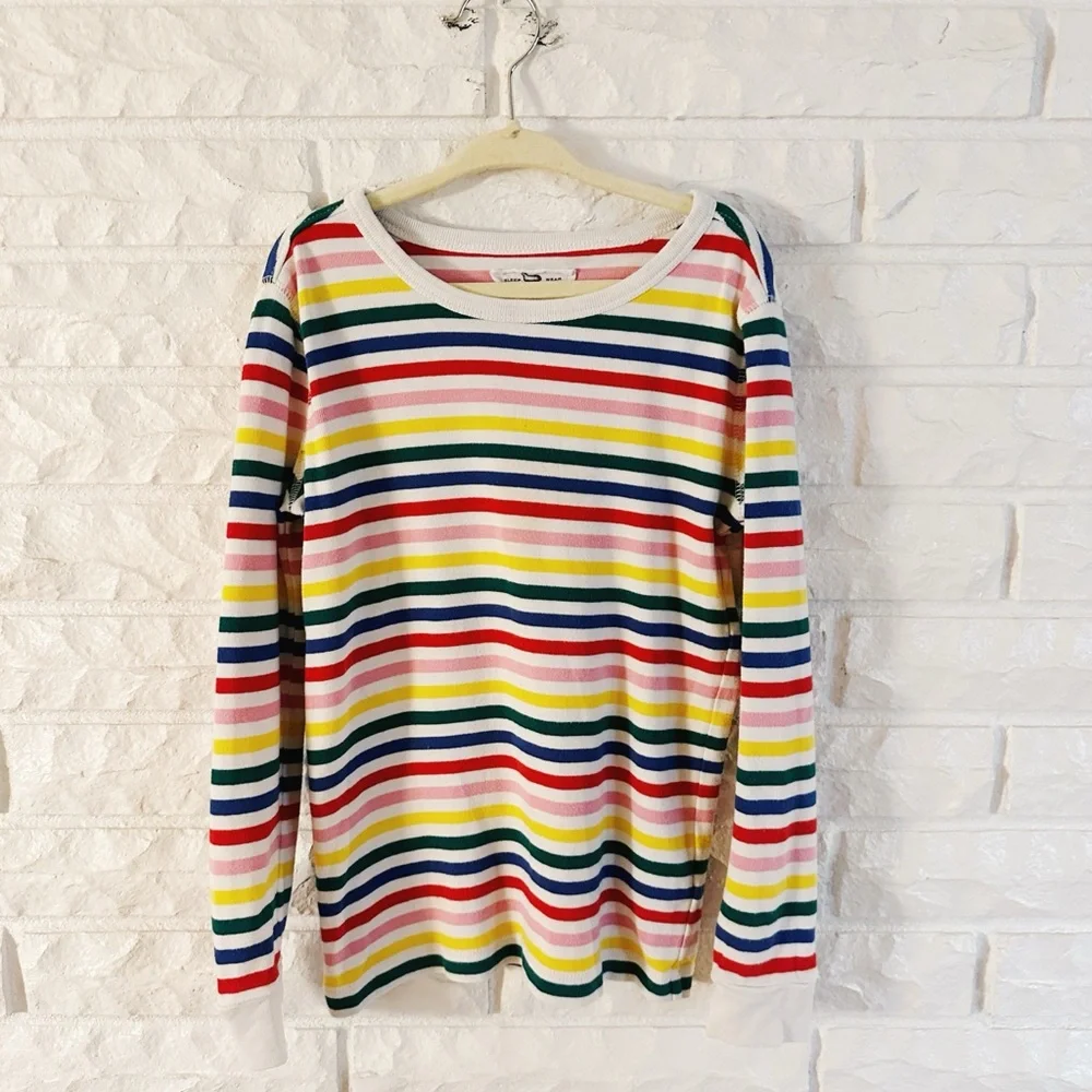 Crewcuts Long Sleeve Pajama Set in Rainbow Stripe - Picture 5 of 6